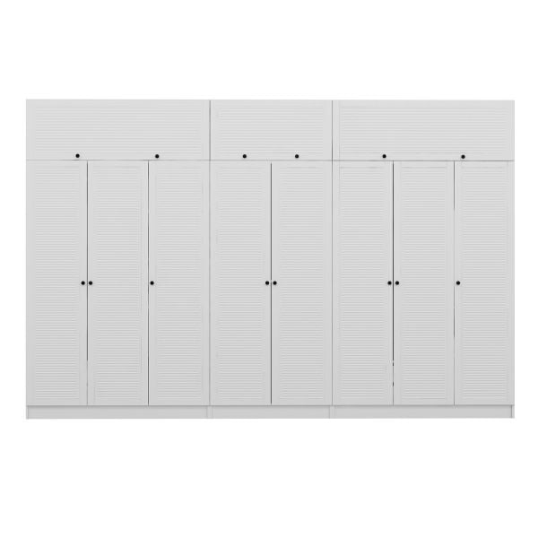 Minar Kale 8 Mebran Panjur Kapaklı 4 Ç Dolap Ve Yüklük Beyaz