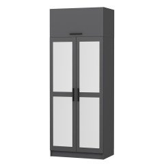 Minar Kale 2 Kapaklı 2 Aynalı Dolap Ve Yüklük Antrasit