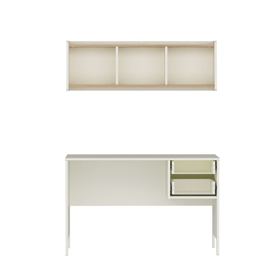 Ruby Çalışma Masası ve Asma Kitaplık Set-Aytaşı-Derin Sepet