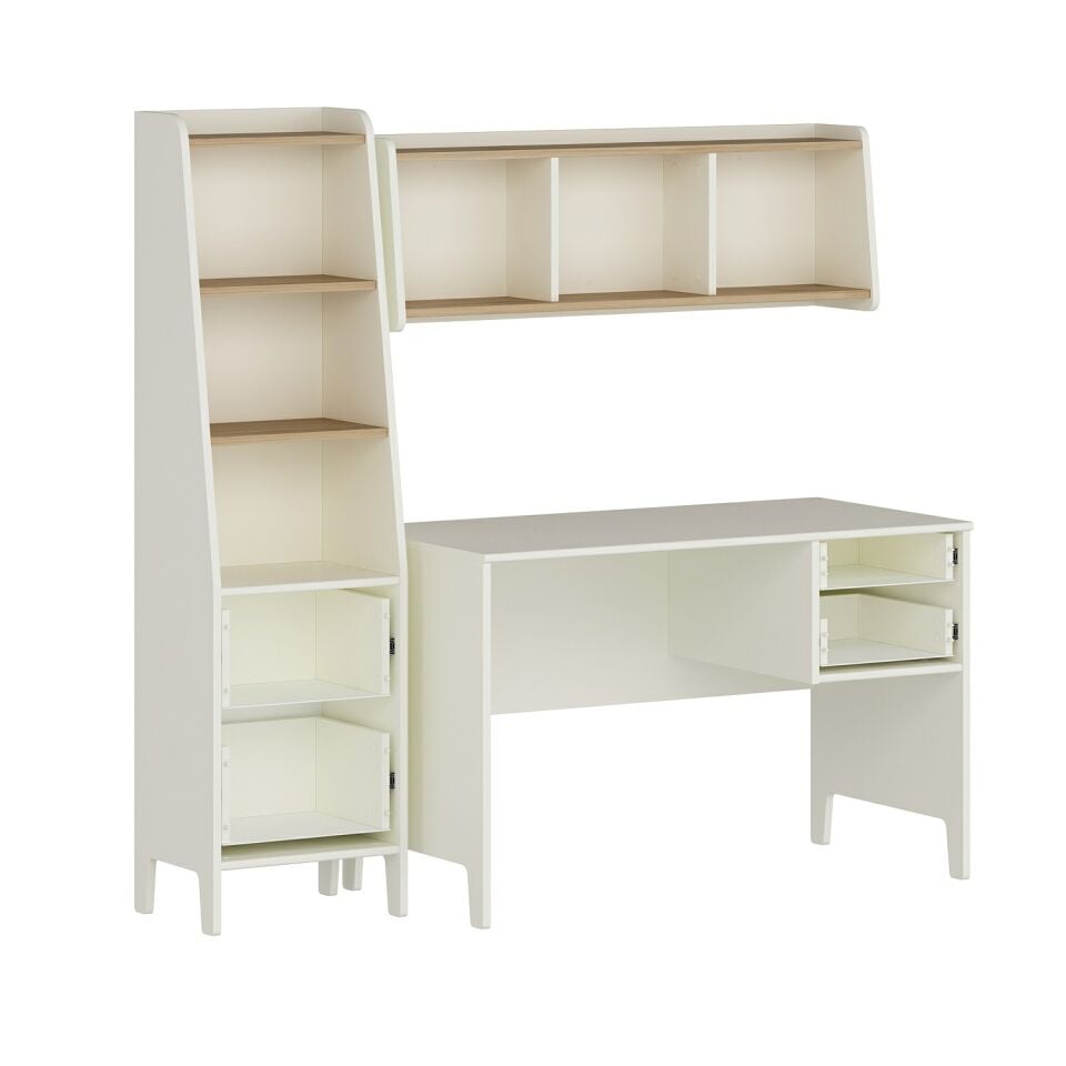 Ruby Çalışma Masası + Asma Kitaplık + Kitaplık Aytaşı-Derin Sepet