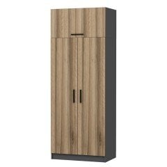 Minar Kale 2 Kapaklı Dolap Ve Yüklük Antrasit Dore