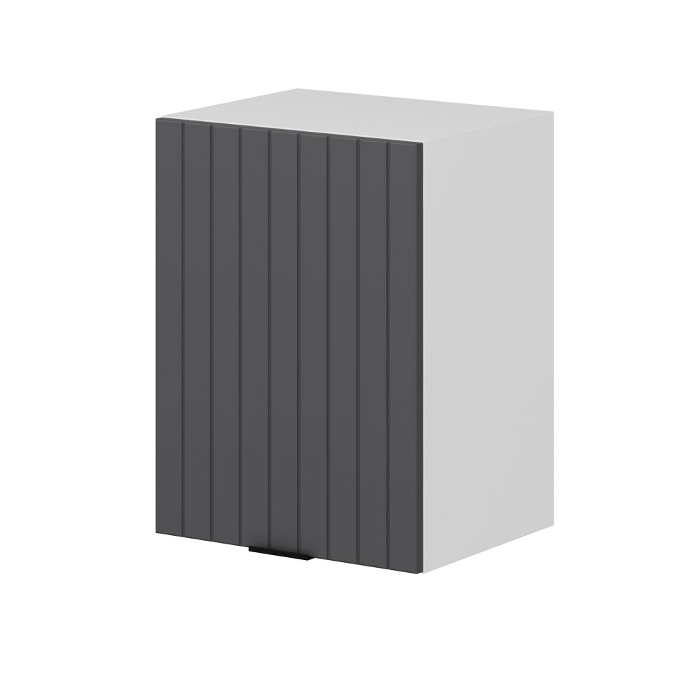 Alvinka Mutfak Modül Mbr_B Üst 1Dk1R 45-H60Cm Dolap Beyaz Antrasit Mdf