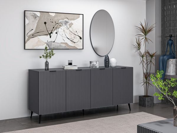 Minar Kale Aynalı Konsol Plus Antrasit/Antrasit