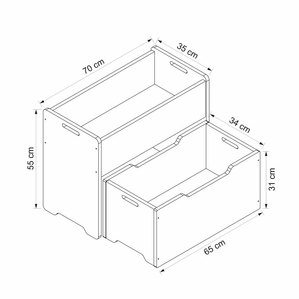Çoko Oyuncak Kutusu-  Safirmeşe Beyaz