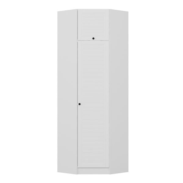 Minar Kale 1 Kapaklı Köşe Dolap Beyaz Mebran Panjur + Yüklük