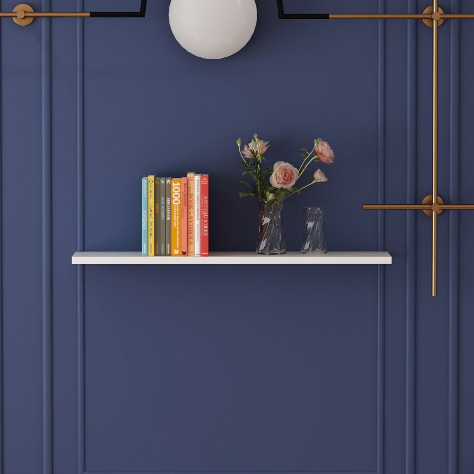 Duvar Rafı 80X30 - Mat Beyaz