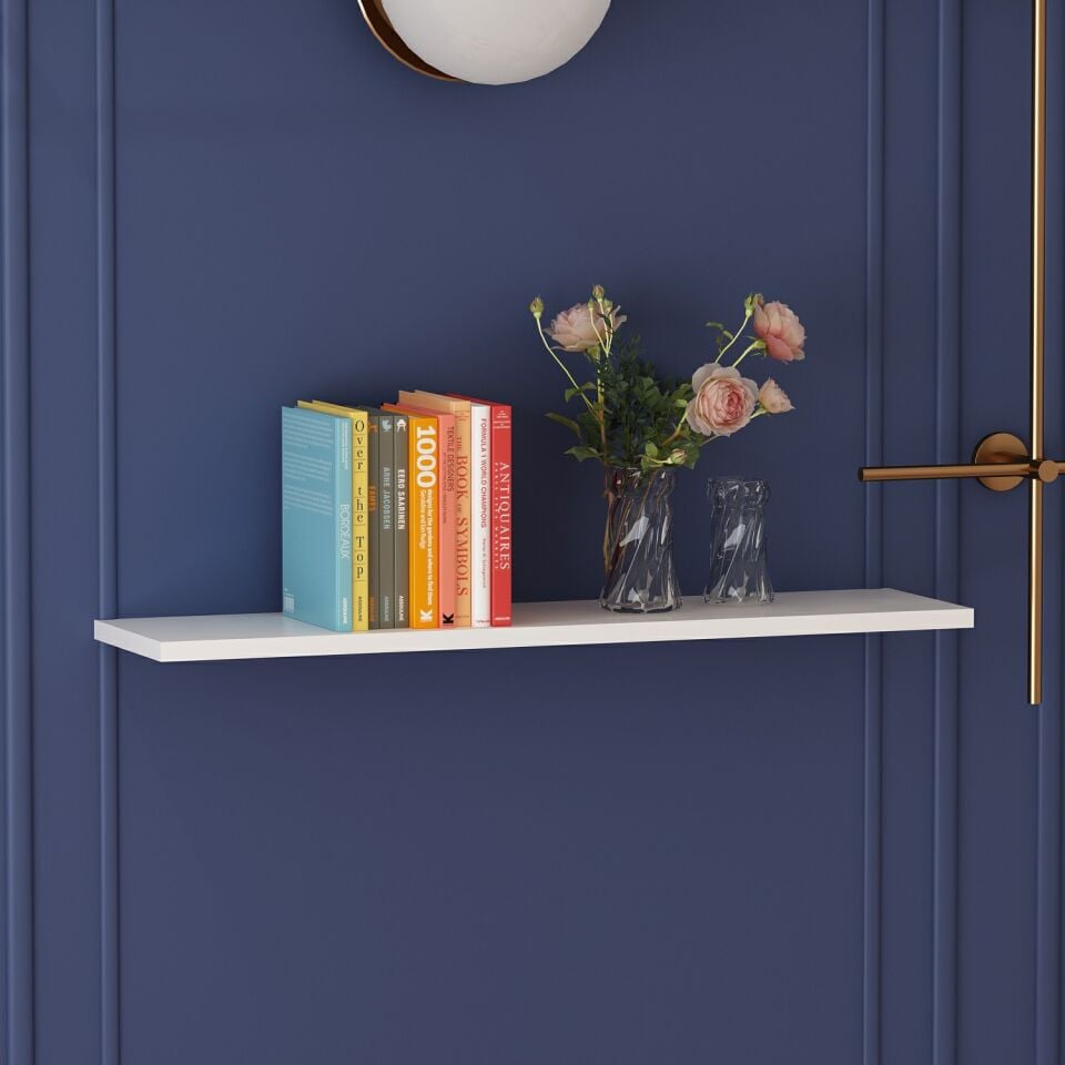 Duvar Rafı 80X30 - Mat Beyaz