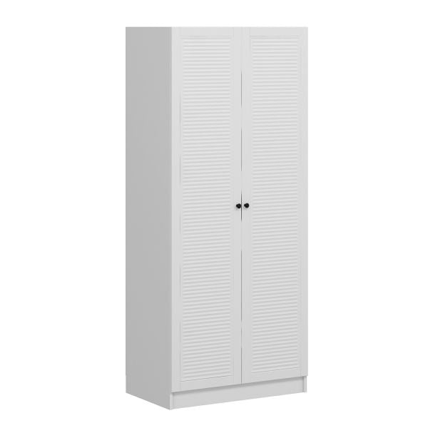 Minar Kale 2 Mebran Panjur Kapaklı Dolap Beyaz/Beyaz 190CM