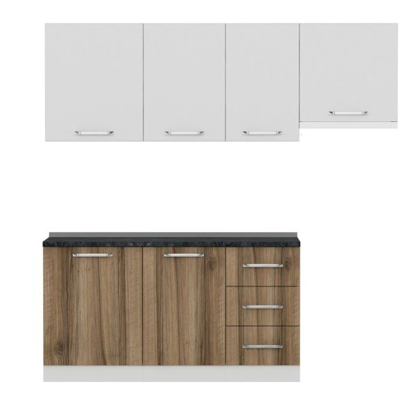 Minar 215 Cm Mutfak Dolabı Beyaz Dore 215-D4