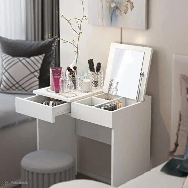 Parla Makyaj Masası - Beyaz