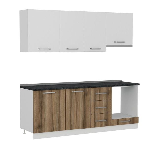 Minar 215 Cm Mutfak Dolabı Beyaz Dore 215-D5