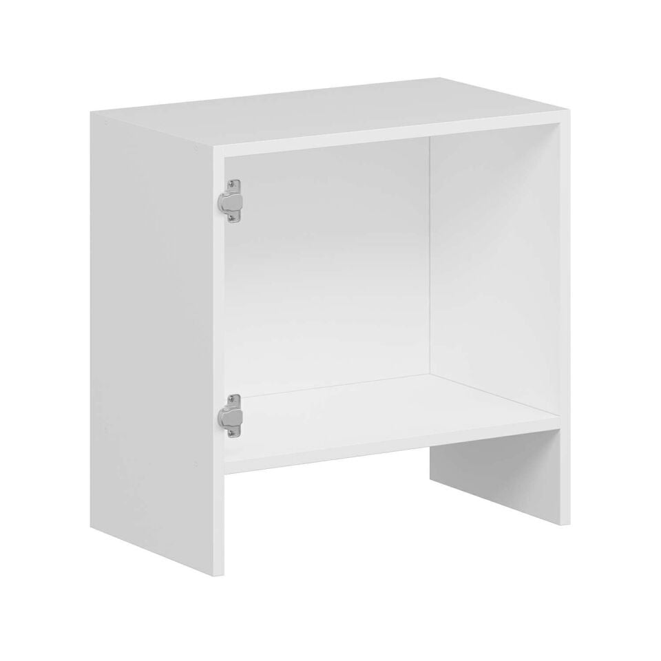 Alvinka Mutfak Modül Duz Üst 1Dk 60-60-H72Cm Asp Dolap Beyaz Antrasit