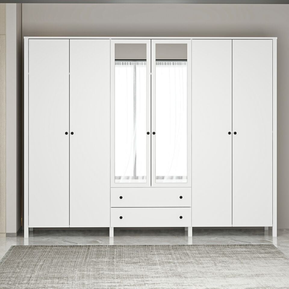 İnci 6K Profil Ayaklı 2 Ayna Dolap Byz