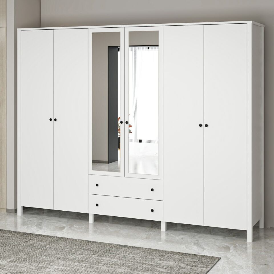 İnci 6K Profil Ayaklı 2 Ayna Dolap Byz