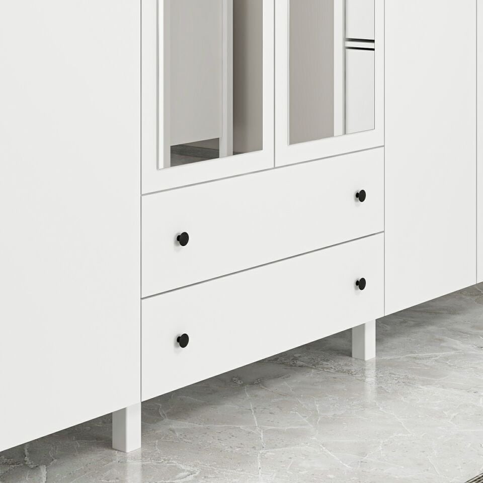 İnci 6K Profil Ayaklı 2 Ayna Dolap Byz