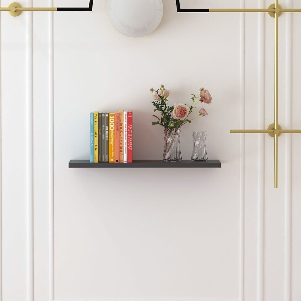 Duvar Rafı 60X20 - Antrasit Mermer