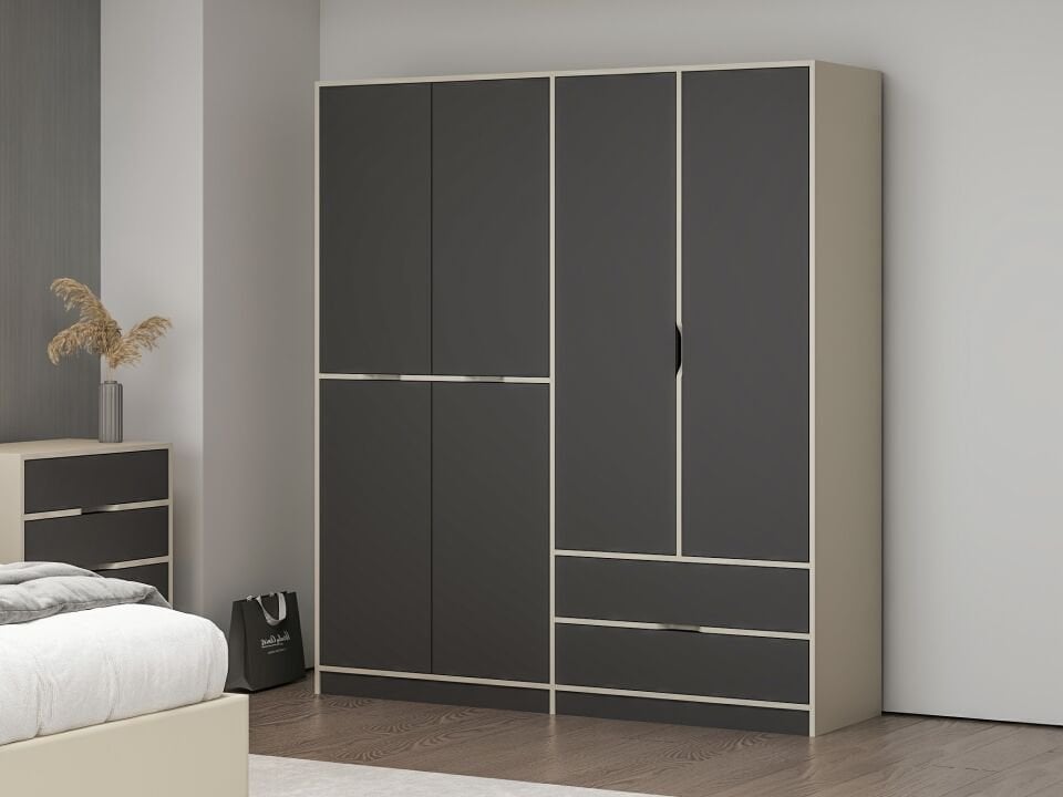 Silva 4K Dolap Kumtaşı Antrasit