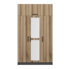 Minar Kale 3 Kapaklı 1 Aynalı 2 Ç Dolap Ve Yüklük Antrasit Dore