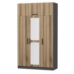 Minar Kale 3 Kapaklı 1 Aynalı 2 Ç Dolap Ve Yüklük Antrasit Dore