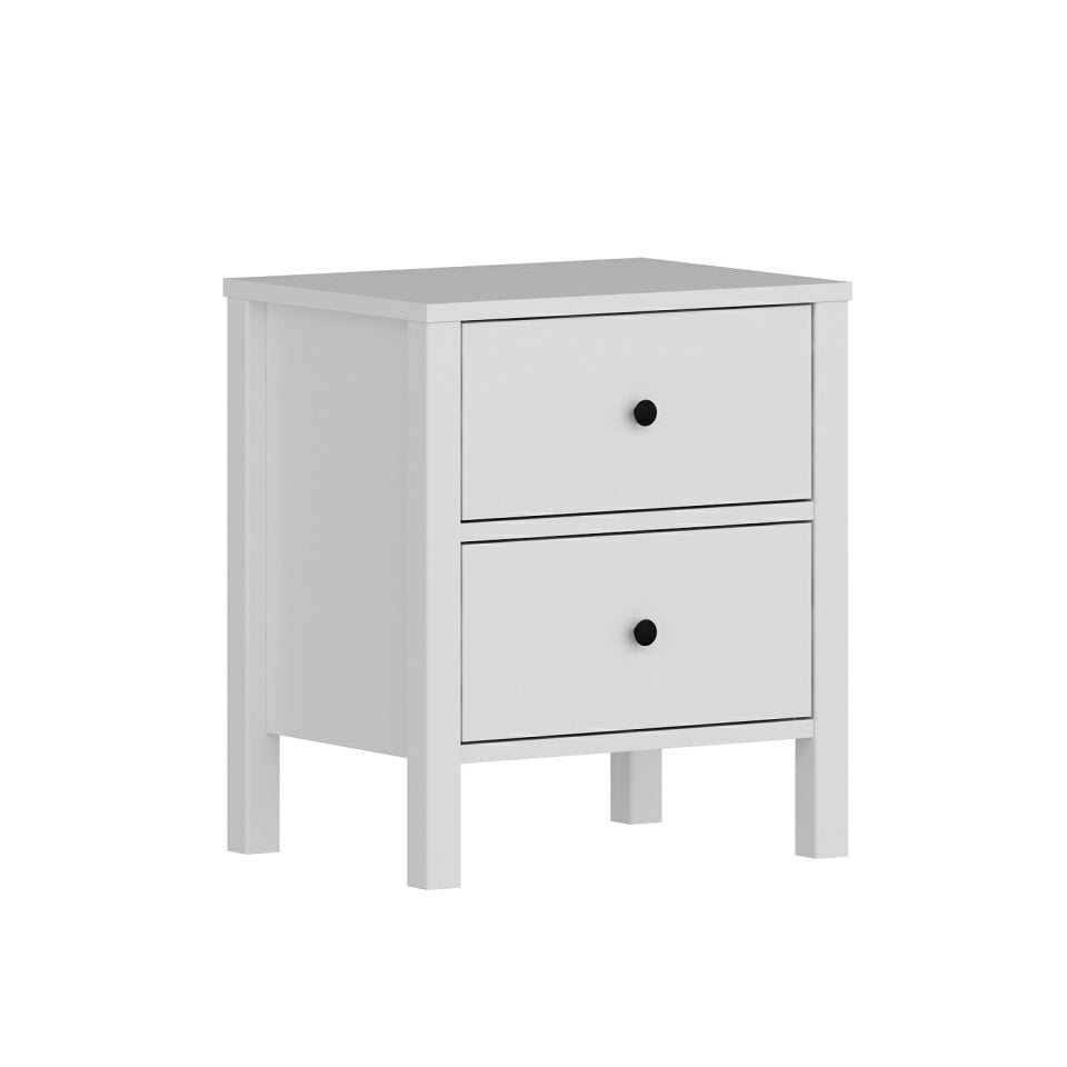 İnci 2C Komodin Profil Ayaklı -Beyaz