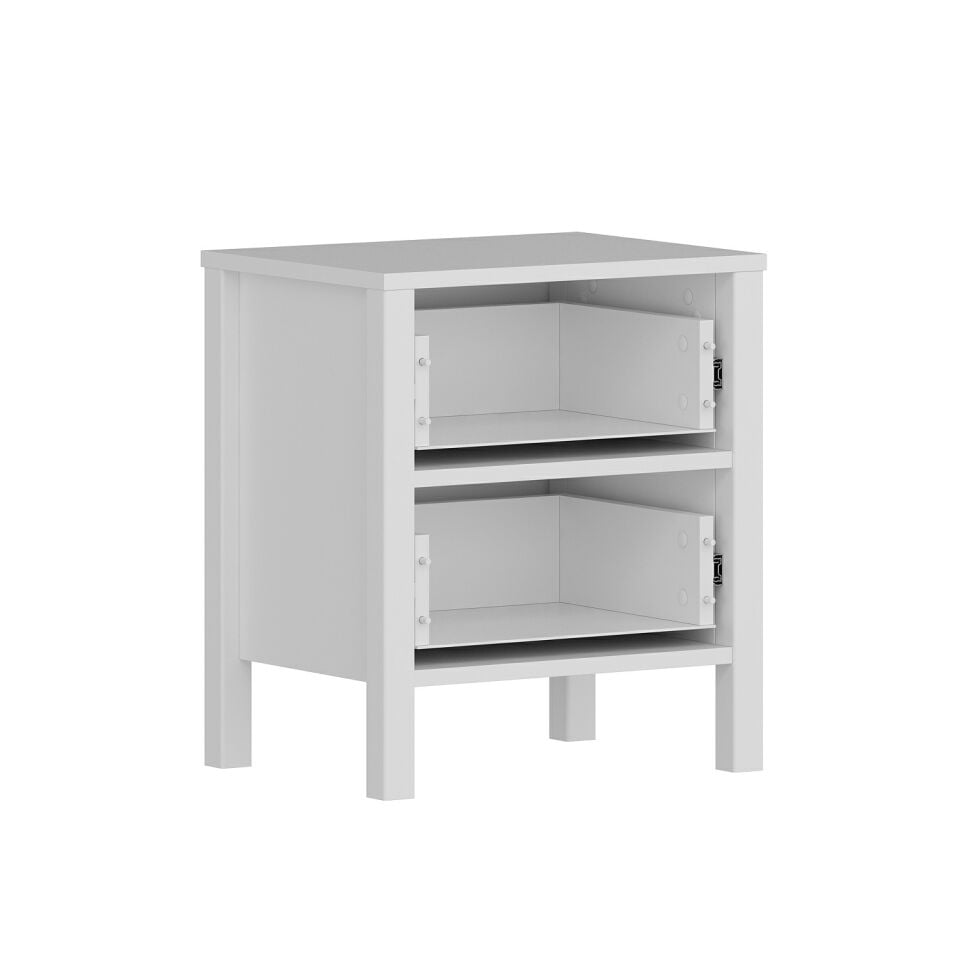 İnci 2C Komodin Profil Ayaklı -Beyaz