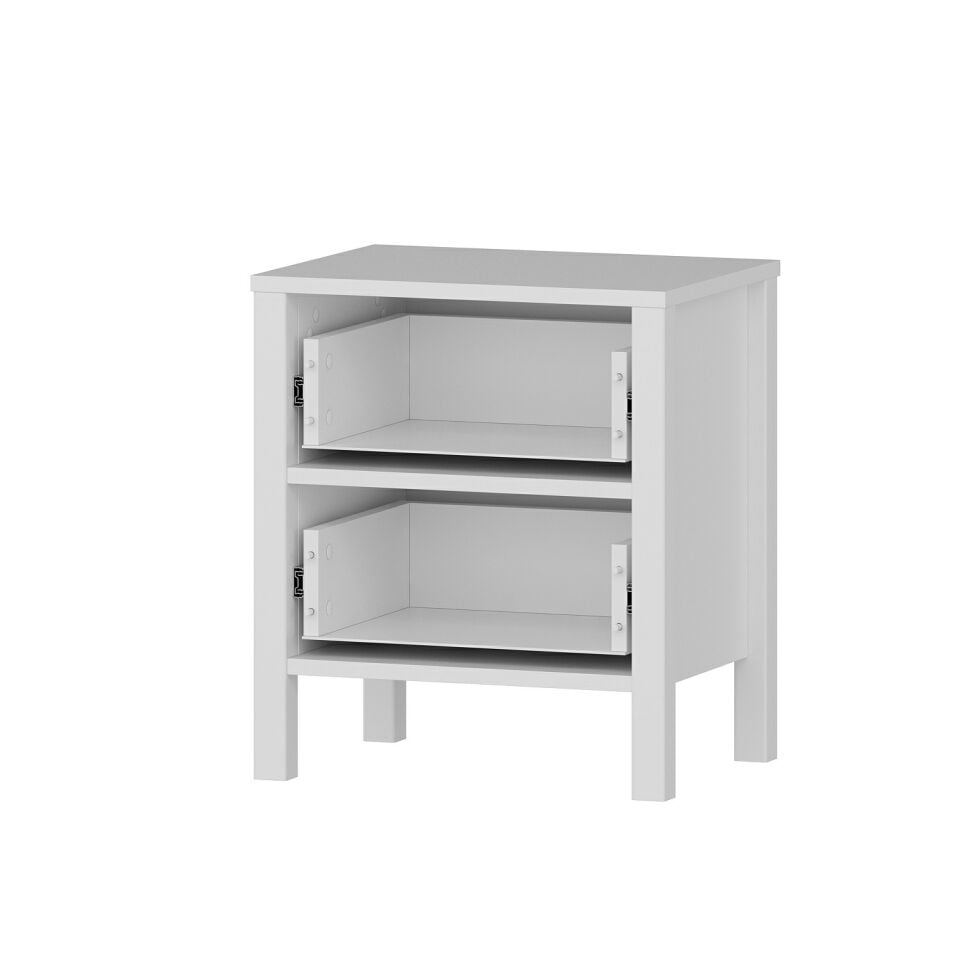 İnci 2C Komodin Profil Ayaklı -Beyaz