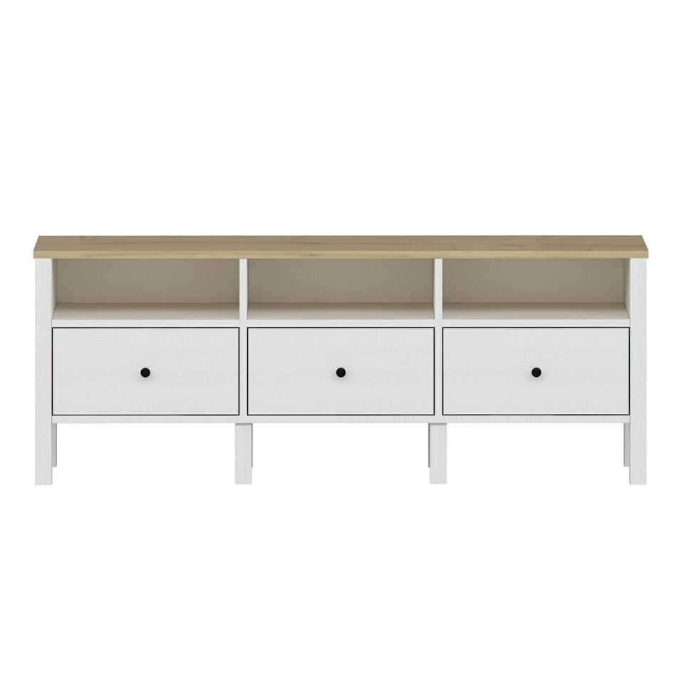 Tera Tv Ünitesi Profil Ayaklı Beyaz Safir