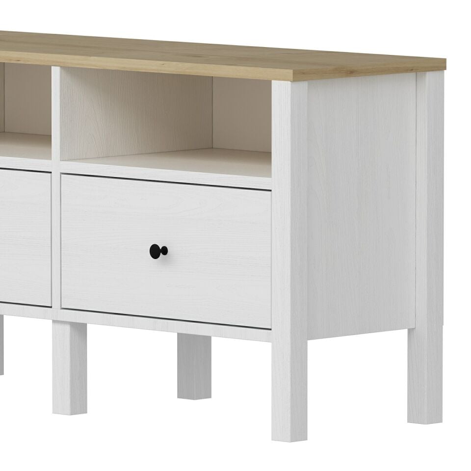 Tera Tv Ünitesi Profil Ayaklı Beyaz Safir