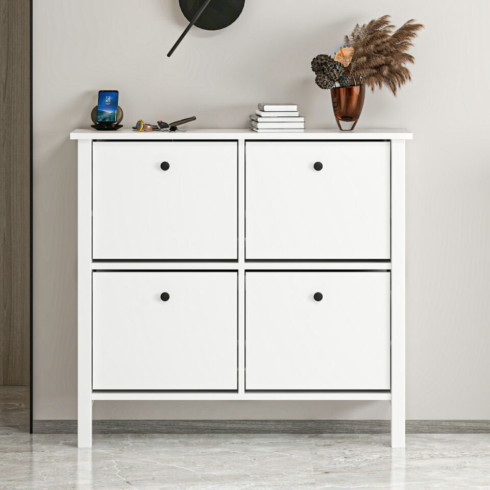 İnci Ayakkabılık 4K Düşer Profil Ayaklı-Beyaz