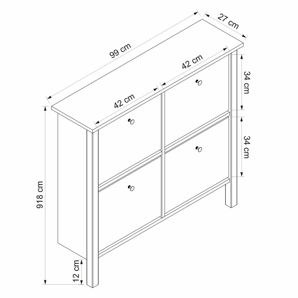 İnci Ayakkabılık 4K Düşer Profil Ayaklı-Beyaz