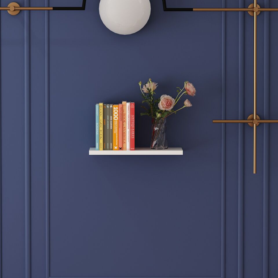 Duvar Rafı 40X20 - Mat Beyaz