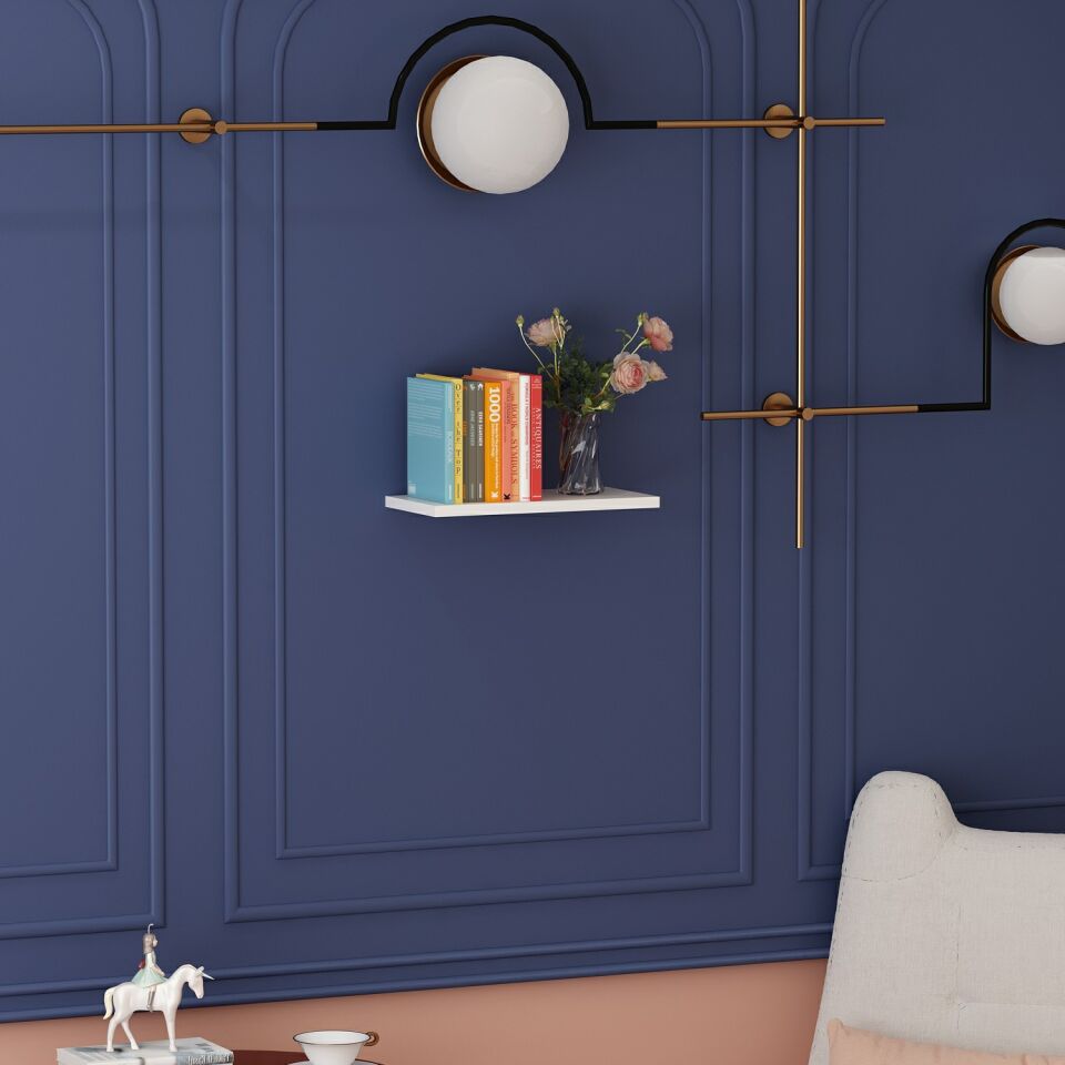 Duvar Rafı 40X20 - Mat Beyaz