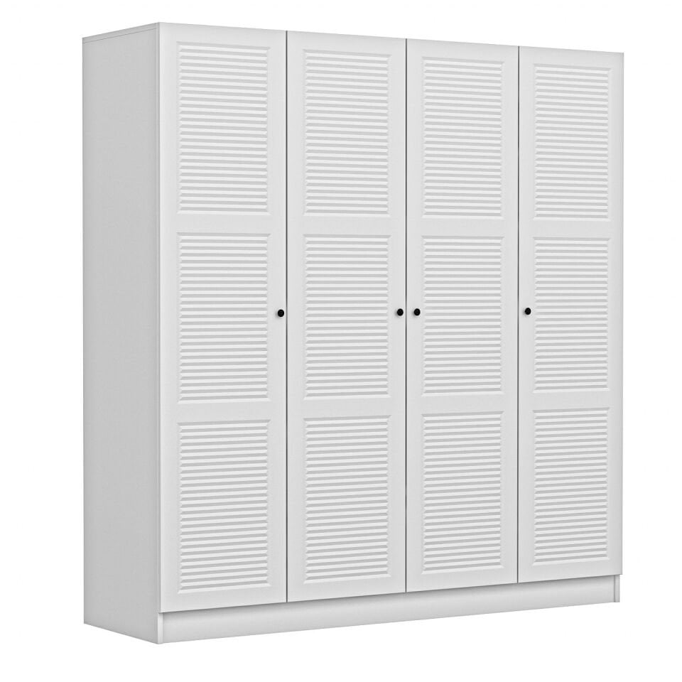 Maja Mebran 4 Kapaklı Dolap-Beyaz Mbrn