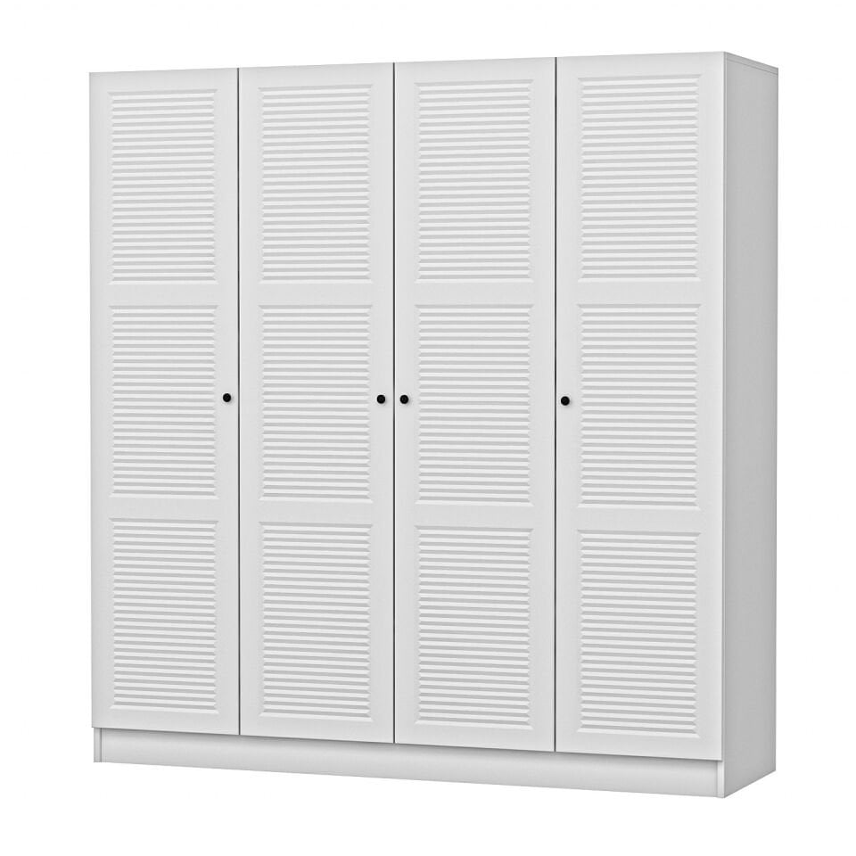 Maja Mebran 4 Kapaklı Dolap-Beyaz Mbrn