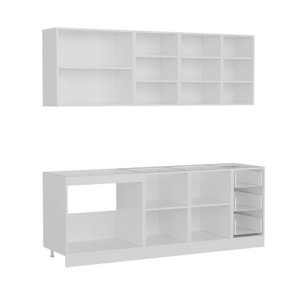 Minar 220 Cm Mutfak Dolabı Beyaz Antrasit 220-A2