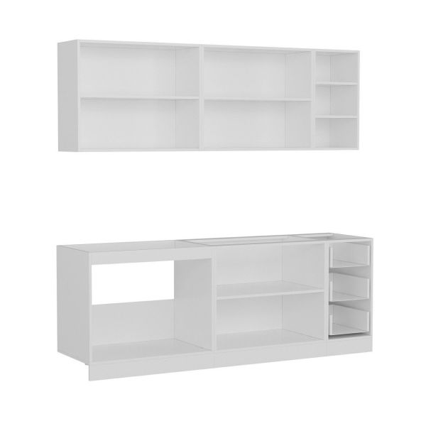 Minar 220 Cm Mutfak Dolabı Beyaz Antrasit 220-A3