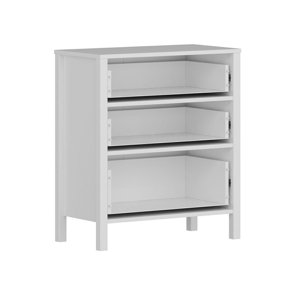 İnci 3C Şifonyer Profil Ayaklı-Beyaz