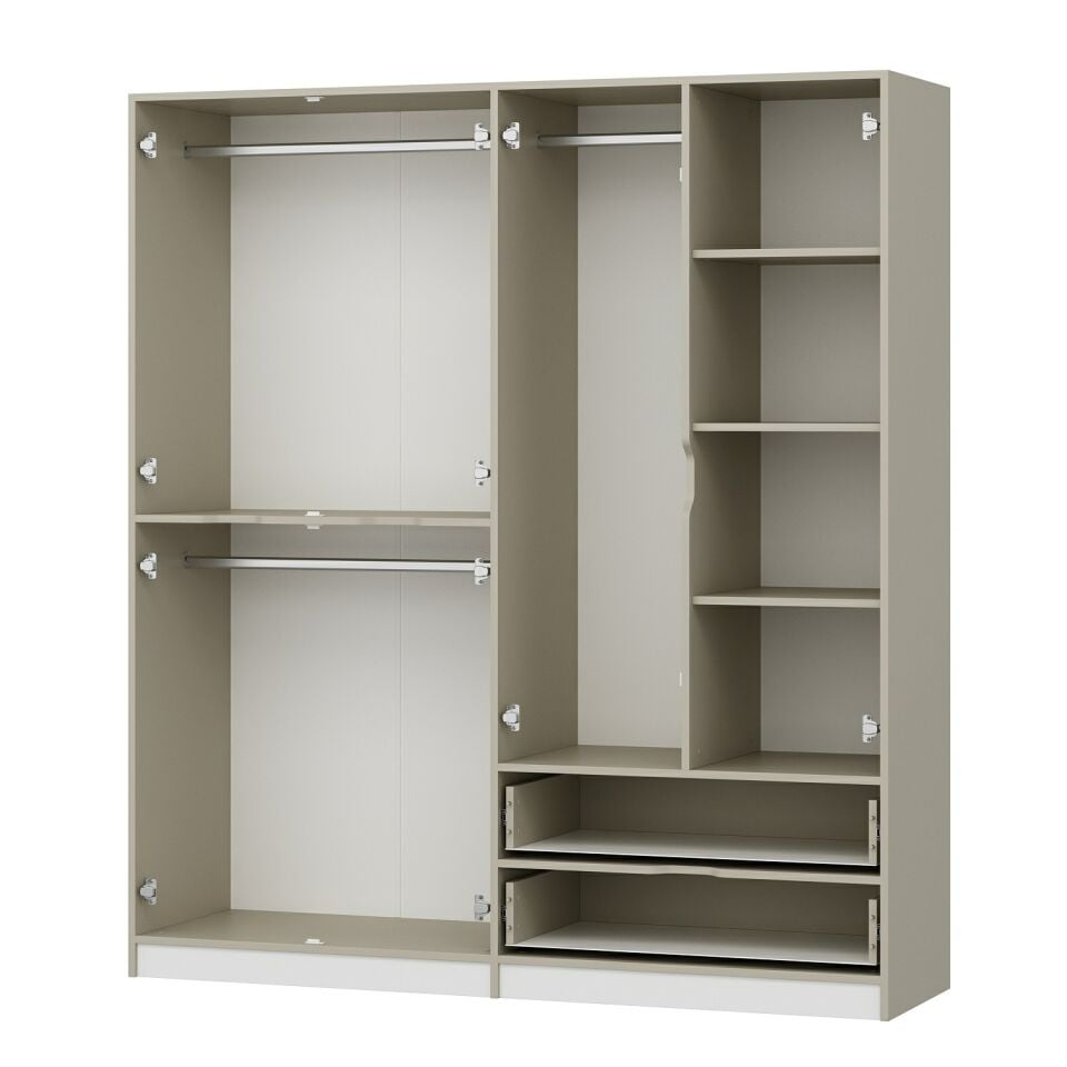 Silva 4K Dolap Kumtaşı Beyaz