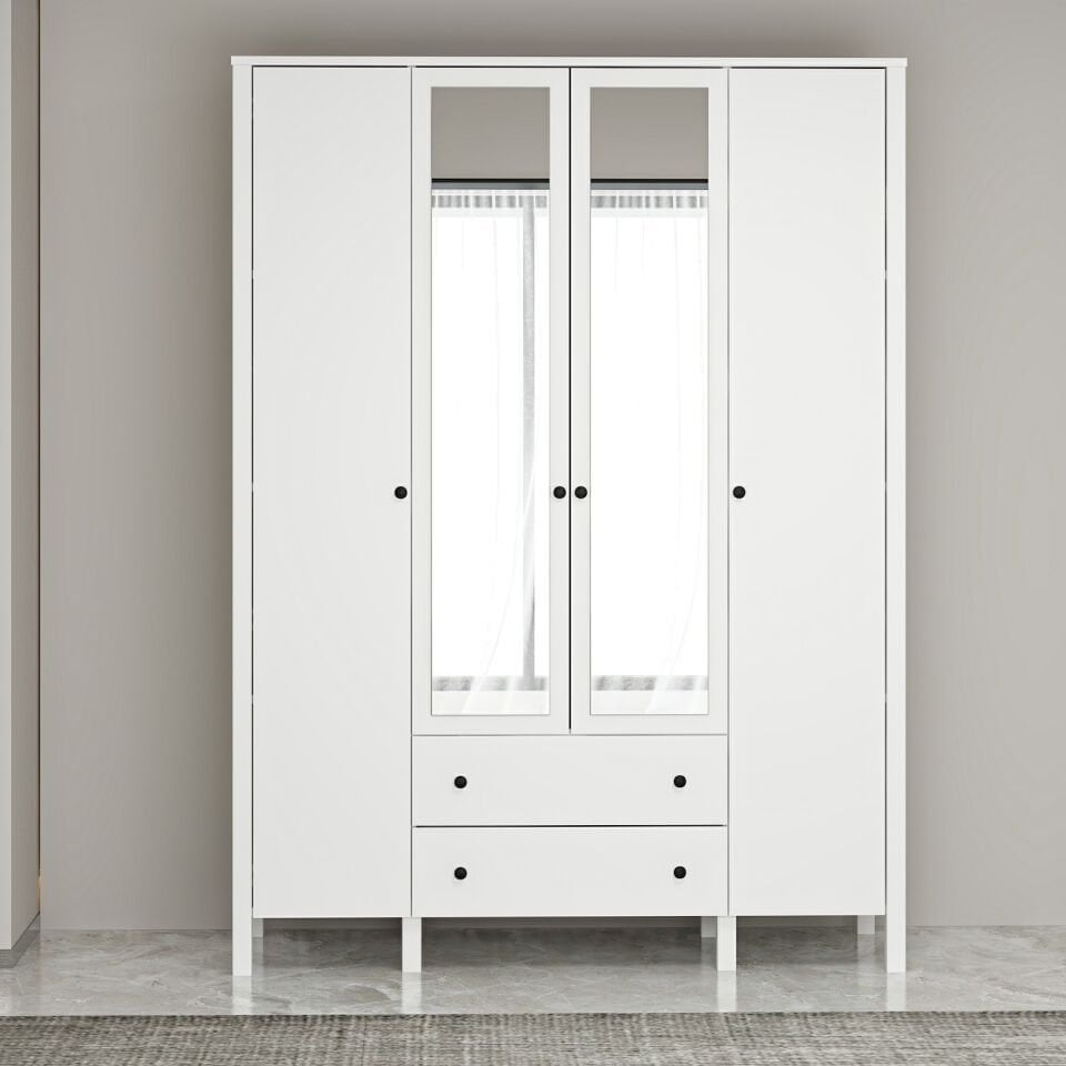 İnci 4K Profil Ayaklı 2 Ayna Dolap-Byz