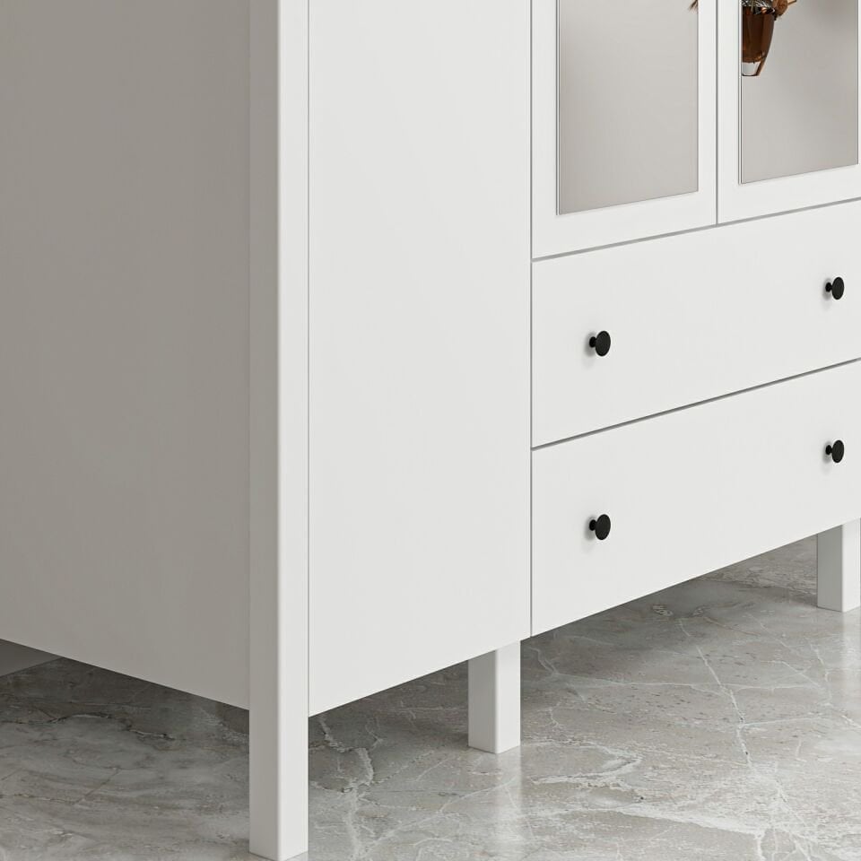 İnci 4K Profil Ayaklı 2 Ayna Dolap-Byz