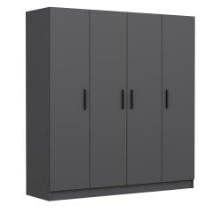 Minar Kale 4 Kapaklı 2 Çekmeceli Dolap Antrasit