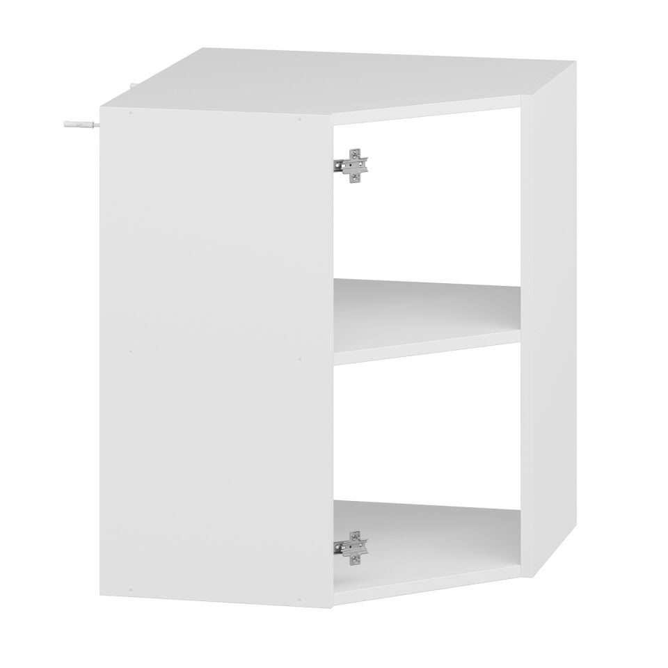 Alvinka Mutfak Modül Mbr_B Üst 1Dk1R 60-H72Cm Köşe Dolap Beyaz Beyaz