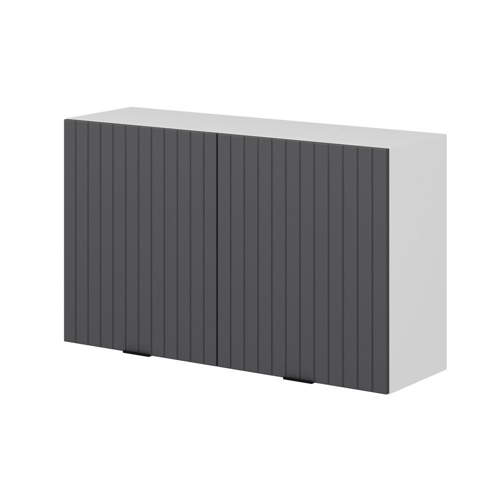 Alvinka Mutfak Modül Mbr_B Üst 2Dk1R 120-H72Cm Dolap Beyaz Antrasit Mdf