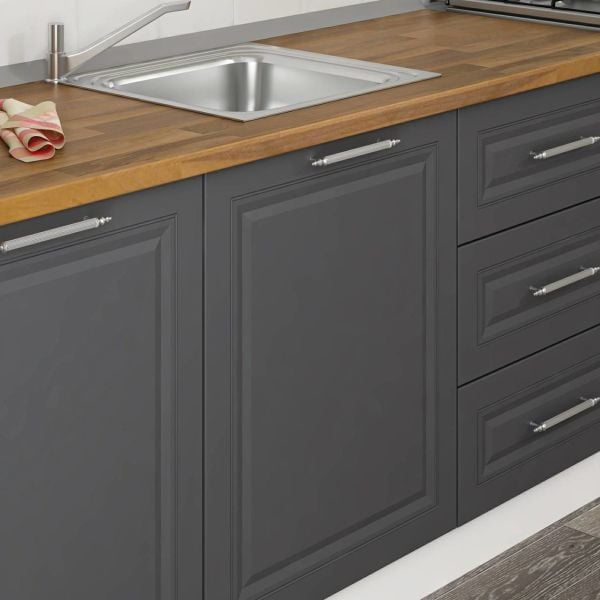 Minar 240 Cm Mbr C+Alm. Cam Mutfak Dolabı Byz Ant 240-Mcacba2