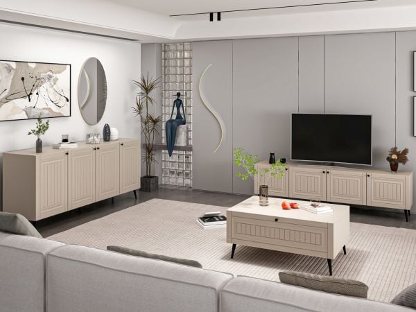 Minar Kale İlkbahar Set2 Tv + Orta Sehpa + Aynalı Konsol