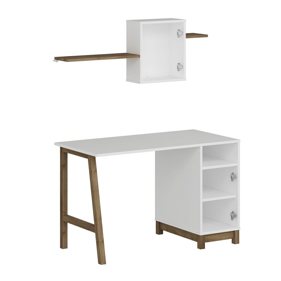 Venaro Çalışma Masası-Beyaz-Rahle-Buz Gri