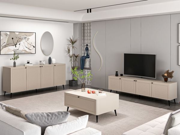Minar Kale Pandora Set1 Tv + Orta Sehpa + Aynalı Konsol