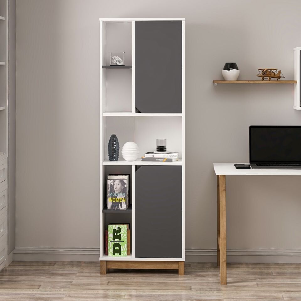 Venaro Büyük Kitaplık-Beyaz-Rahle-Buz Gri