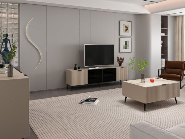 Minar Kale Plus Set1 Tv + Orta Sehpa + Aynalı Konsol