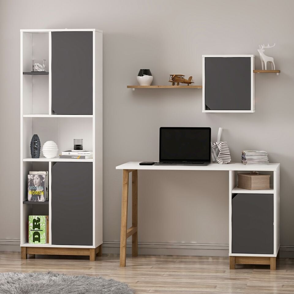 Venaro Set 1 (Masa+Büyük Kitaplık)